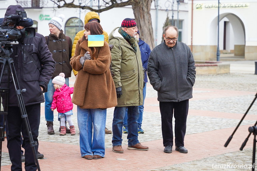 Garstka ludzi, wyraźny sygnał. Krosno solidarne z Ukrainą
