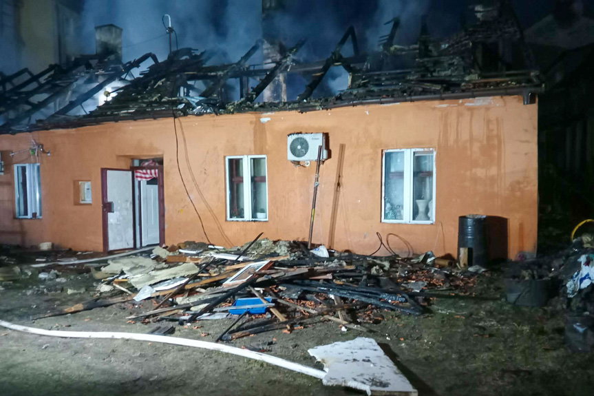 Nocny pożar budynku mieszkalnego w Strzyżowie