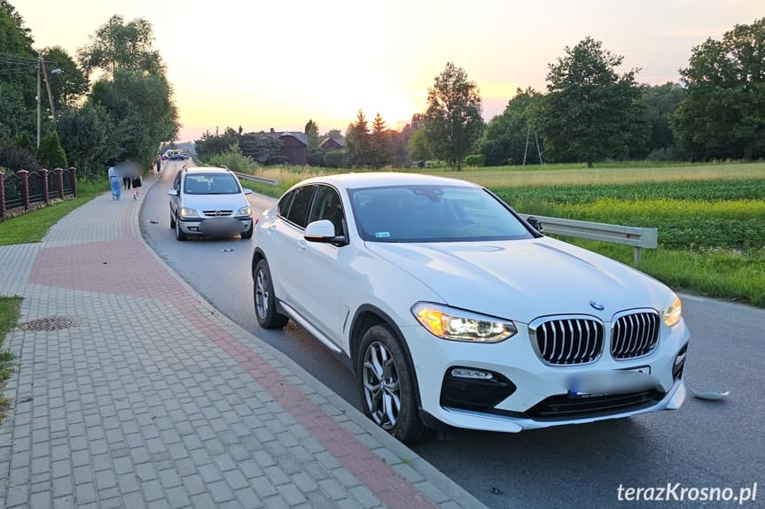 Zderzenie bmw i peugeota w Iskrzyni