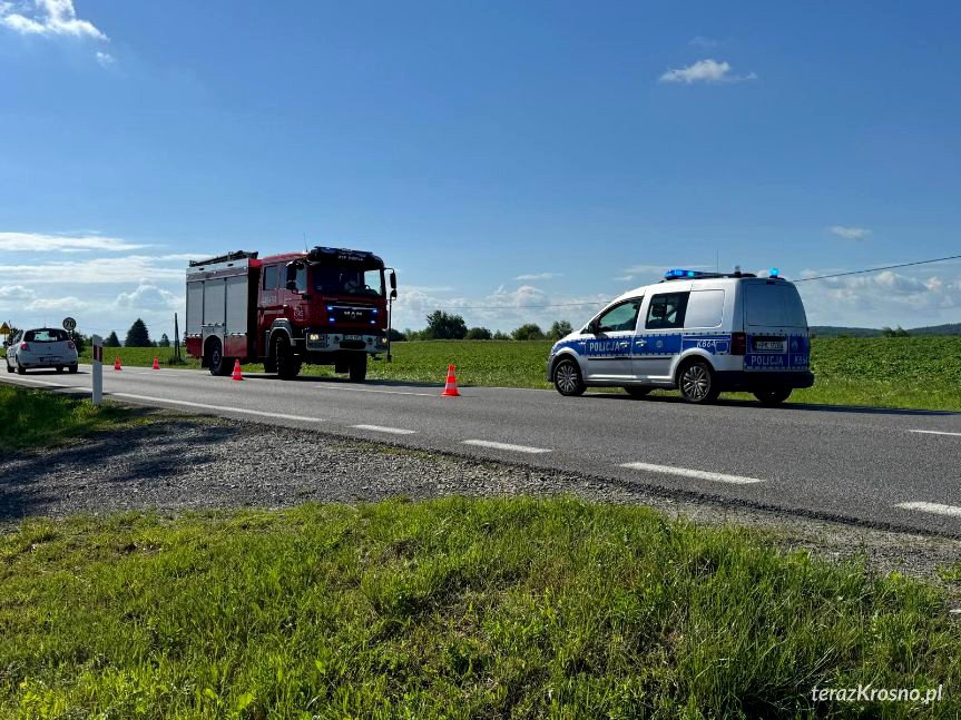 Kolizja na DK28 w Szebniach