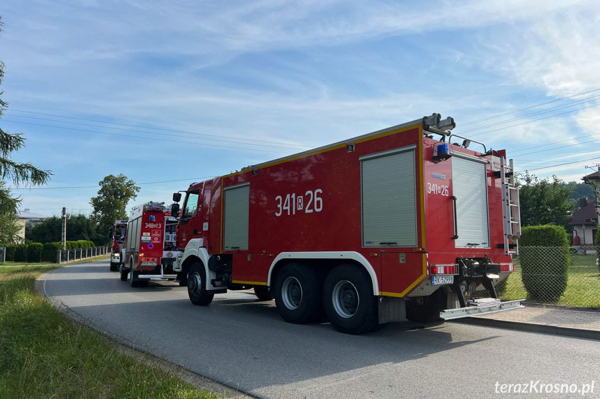 Targowiska. Zwarcie instalacji elektrycznej postawiło na nogi strażaków i policję