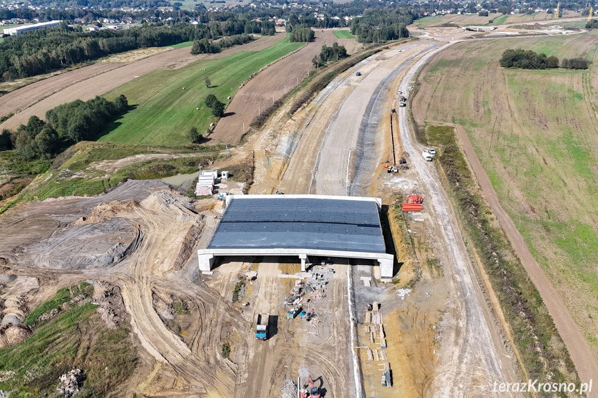 S19 Krosno - Miejsce Piastowe. Trwają testy nawierzchni [ZDJĘCIA, WIDEO]