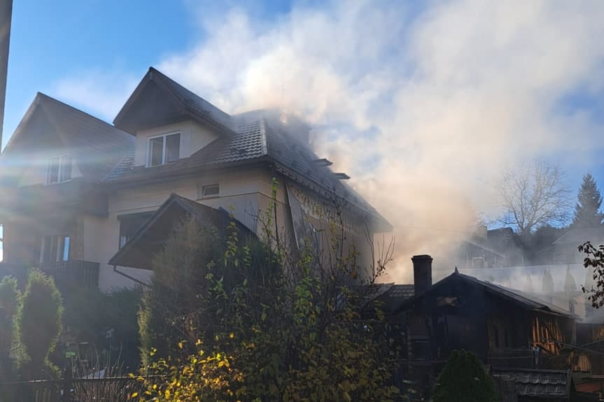 Duży pożar w Przysietnicy