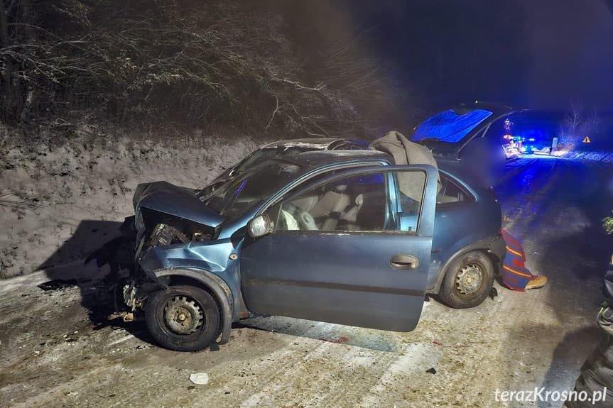 Zderzenie trzech samochodów w Wietrznie