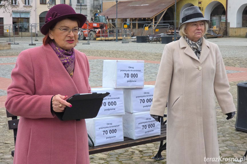 Konferencja na rynku w Krośnie