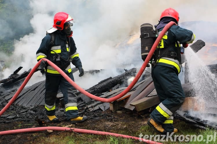 Pożar stodoły w Bóbrce