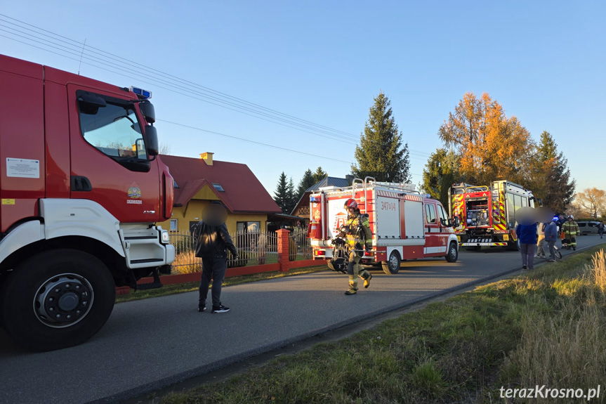Pożar na balkonie budynku w Świerzowej Polskiej