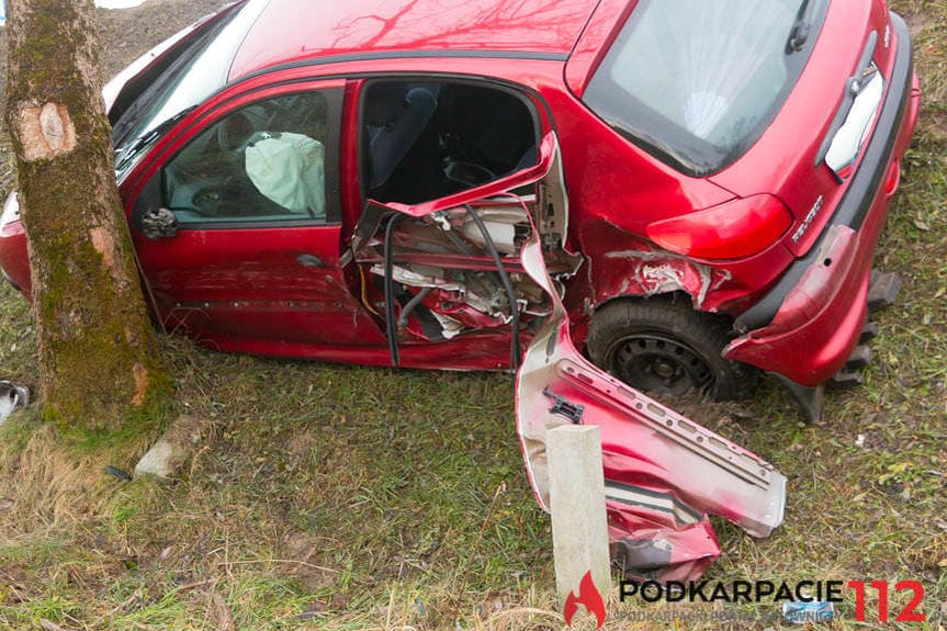 Zderzenie audi i peugeota