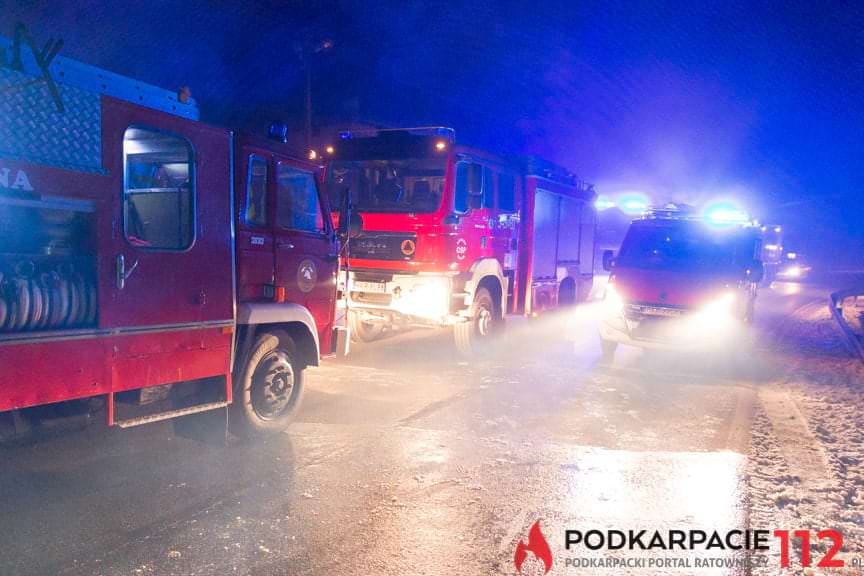 Pożar drewnianego domu w Posadzie Górnej