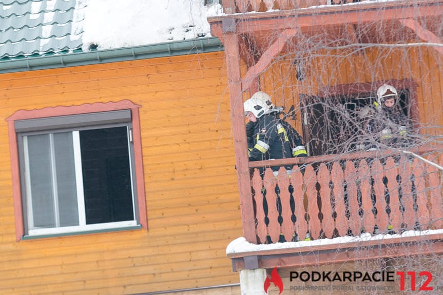 Pożar drewnianego domu w Rymanowie