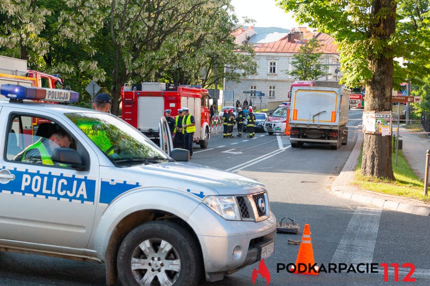 Wypadek w Dukli, nie żyje piesza