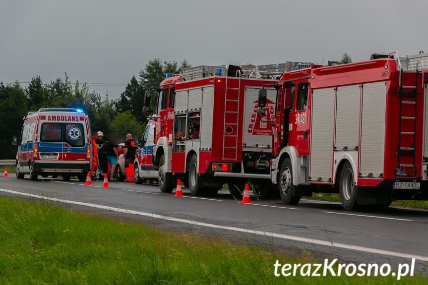 Kolizja drogowa na DK28  w Rymanowie