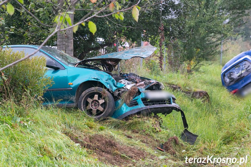 Zderzenie hondy i fiata na ul. Sikorskiego w Krośnie