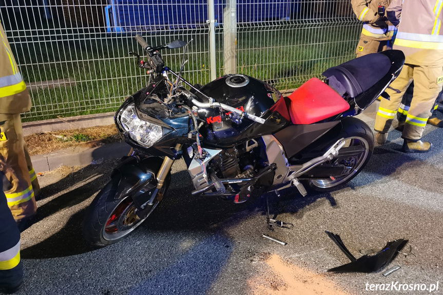 Wypadek motocyklisty w Szczepańcowej