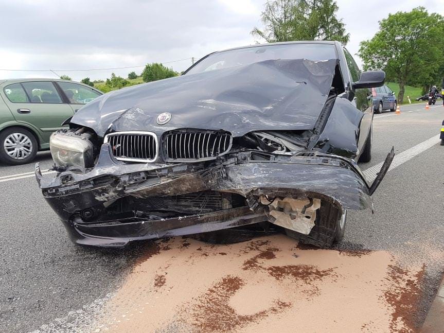 KROSNO. Zderzenie Hondy i BMW 
