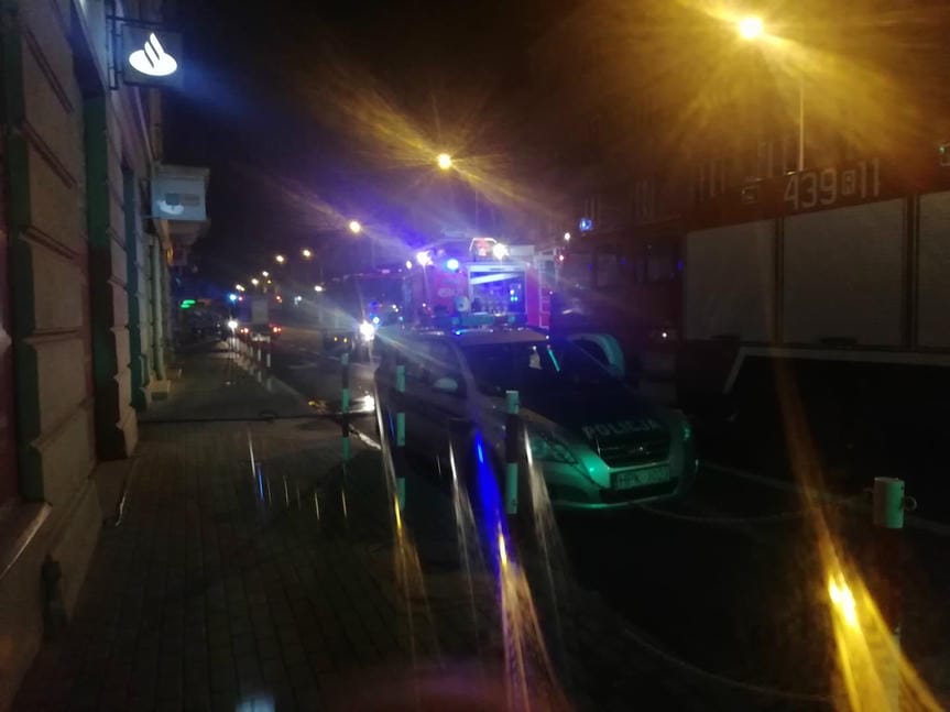 Pożar kamienicy w Jarosławiu 