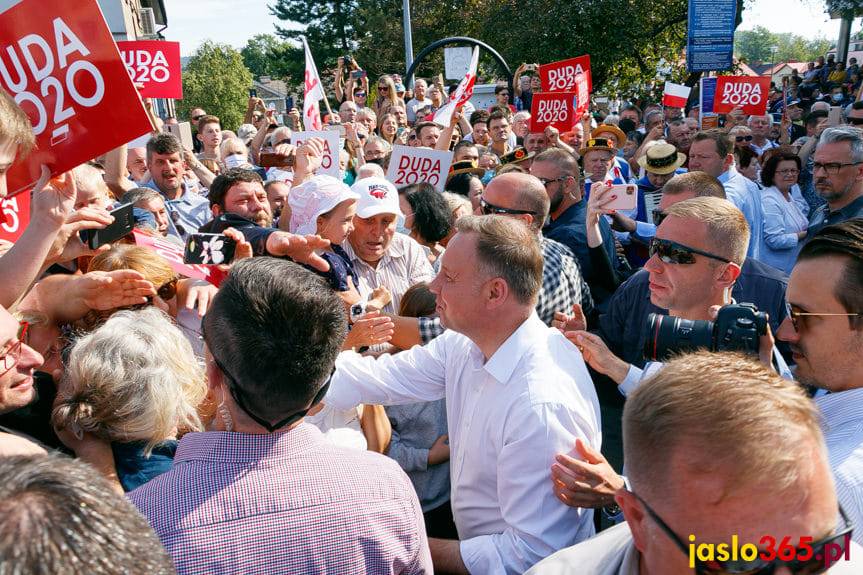 Tłumy w Jaśle na spotkaniu z prezydentem Andrzejem Dudą