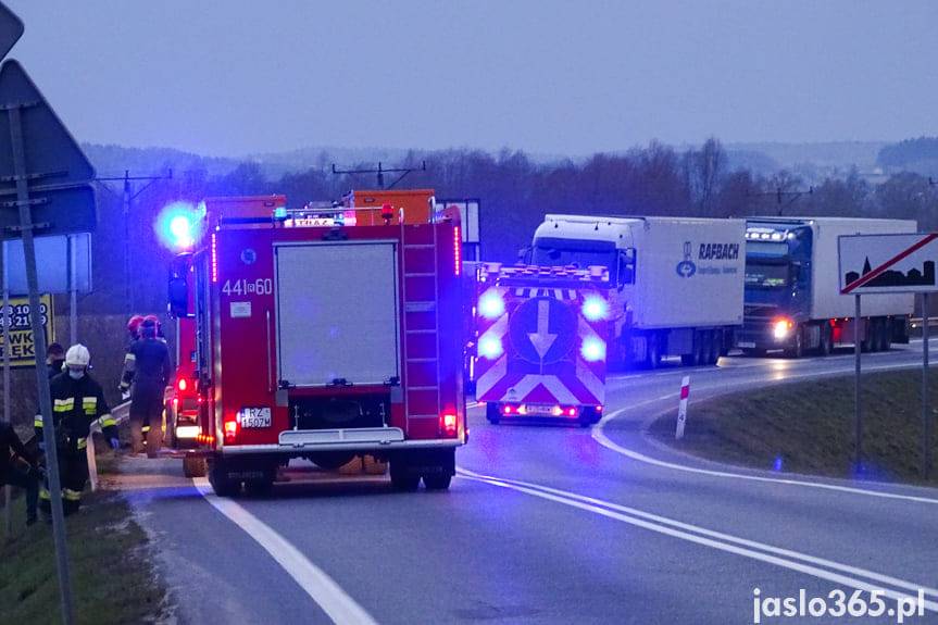 Kolizja ciężarówki w Jaśle