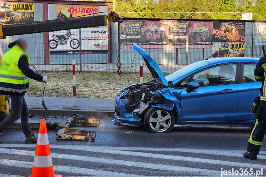 Zderzenie dwóch samochodów w Jaśle