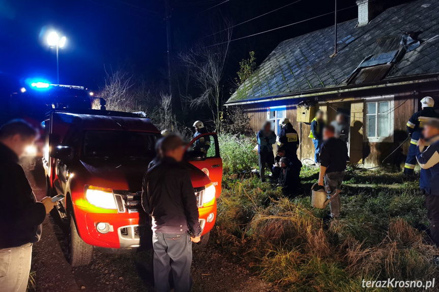 Pożar pustostanu w Draganowej