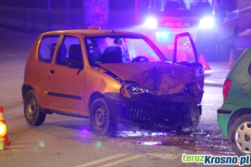 Kolizja na rondzie w Korczynie