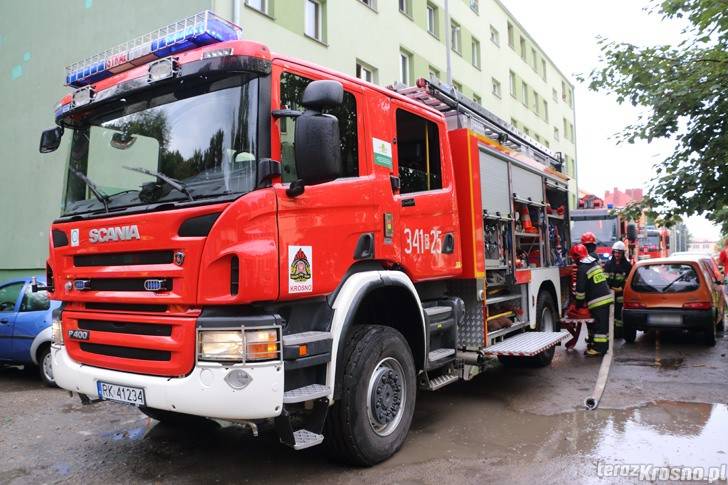 Dwa pożary w Krośnie, drewutni i garnka