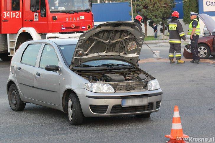 Kolizja dwóch samochodów w Krośnie