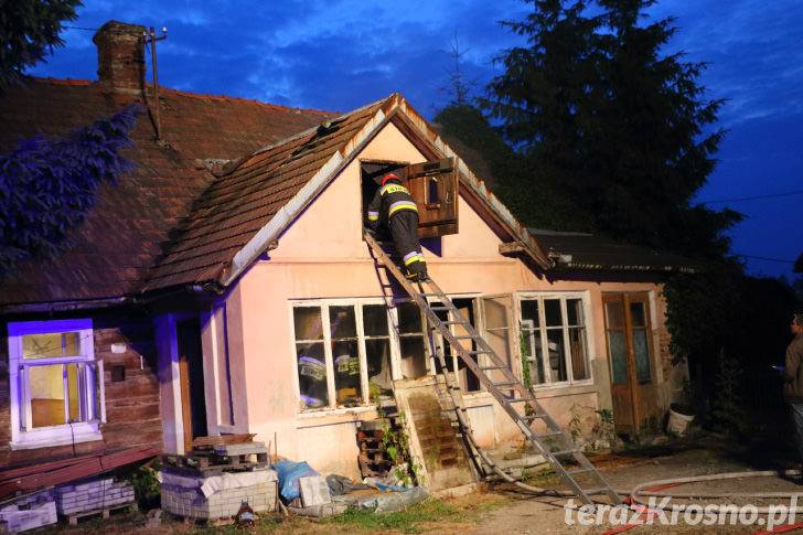 Pożar domu na Różanej