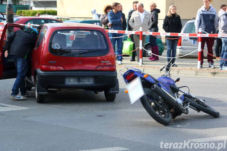 Wypadek w Krośnie. Kursantka w szpitalu