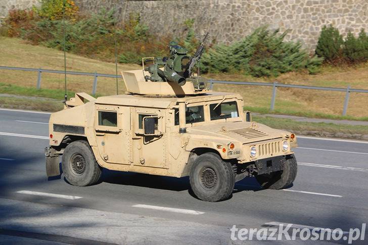 Amerykańscy żołnierze przejechali przez powiat krośnieński [FILM]