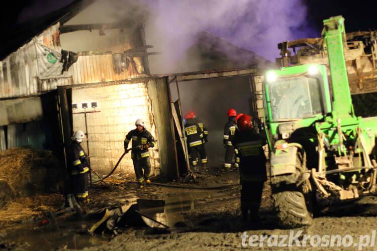 Pożar obory w Iskrzyni