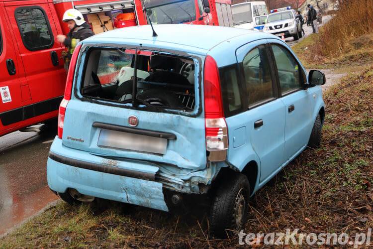Zderzenie dwóch samochodów w Wietrznie
