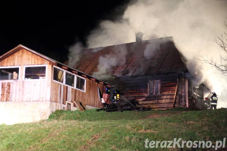 Pożar stolarni w Węglówce