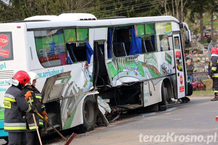 Wypadek w Domaradzu. PSP Krosno i Lasko na miejscu