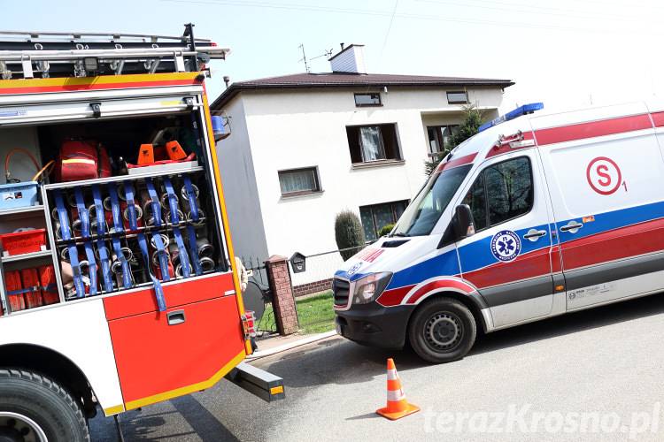 Pożar domu w Polance