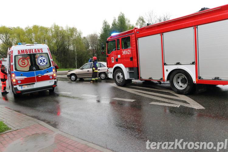 Zderzenie na ul. Krakowskiej w Krośnie
