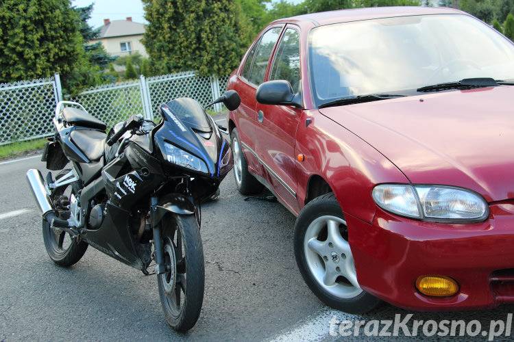 Wypadek w Iwoniczu. Nie ustąpił pierwszeństwa motocykliście