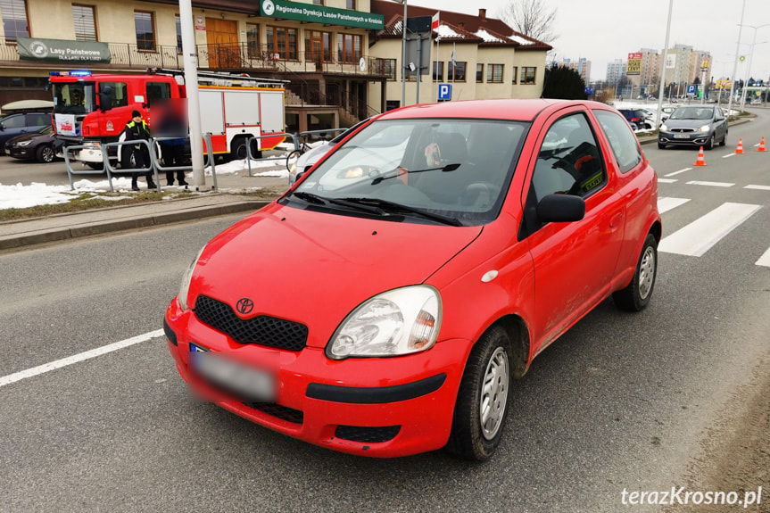 Potrącenie rowerzystki na Bieszczadzkiej w Krośnie