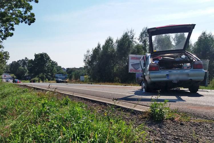 Czołowe zderzenie na Bieszczadzkiej