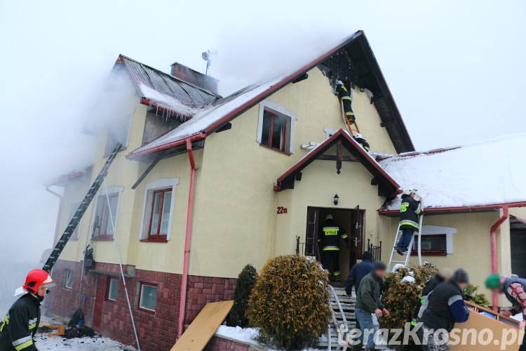 Pożar domu w Olchowcu