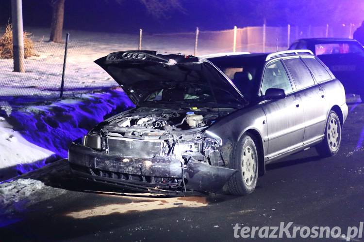Zderzenie audi i opla w Komborni