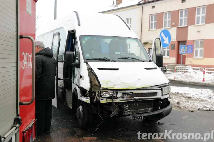 Zderzenie dwóch busów w Miejscu Piastowym
