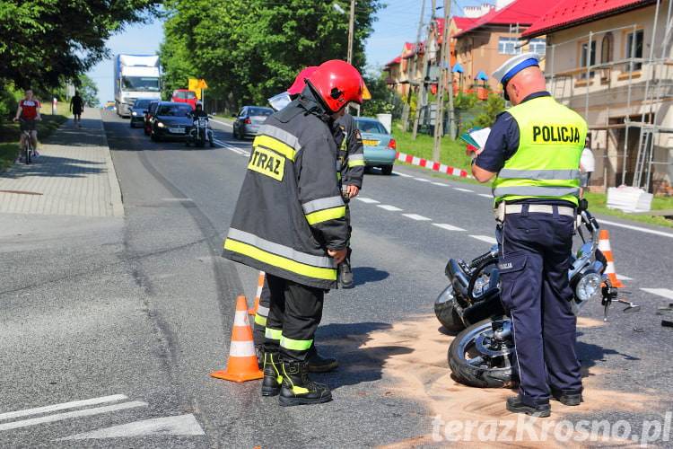 Łężany. Zderzenie motocyklisty z autem