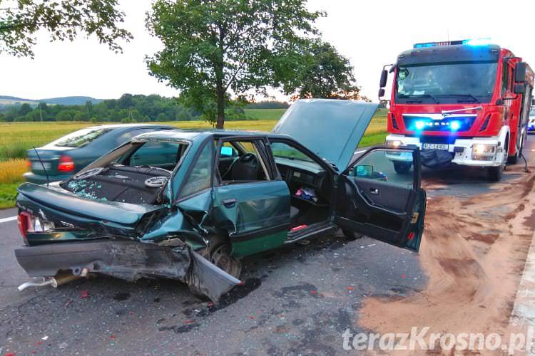 Zderzenie czterech samochodów w Iwoniczu