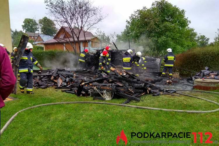 Pożar budynku gospodarczego w Targowiskach