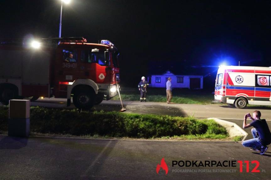 Kolizja na ul. Bieszczadzkiej w Zręcinie