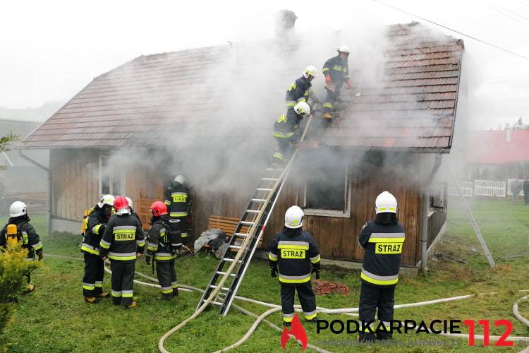 Pożar domu w Równem