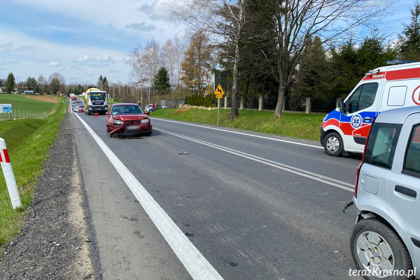 Kolizja czterech samochodów na DK28