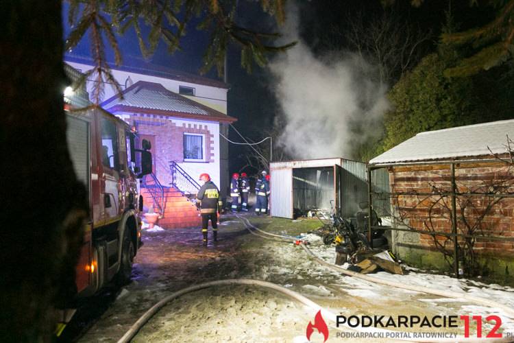 Pożar drewutni w Bajdach