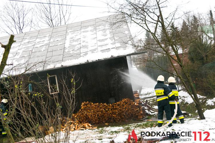 Pożar budynku gospodarczego w Chorkówce